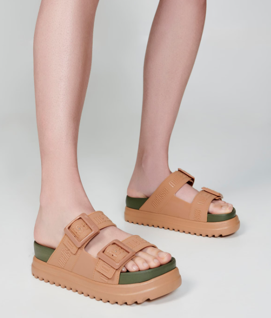 Melissa Cozy MLover Platform Bege e Verde Bege 2