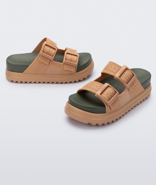 Melissa Cozy MLover Platform Bege e Verde Bege 3