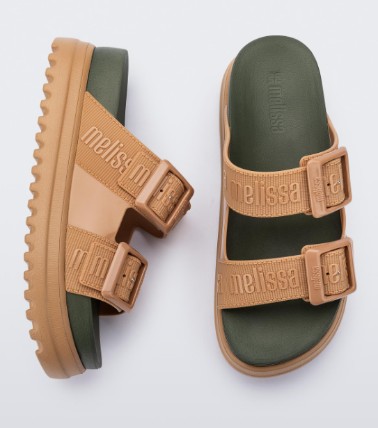 Melissa Cozy MLover Platform Bege e Verde Bege 4