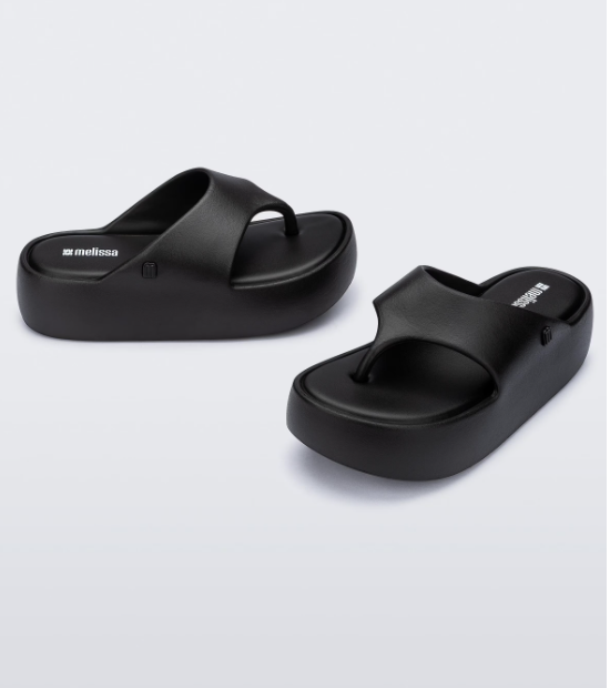 Melissa Free Platform Thong Preto Preto 2