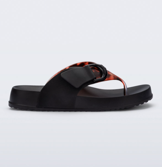 Melissa Cozy Thong Preto Vidro