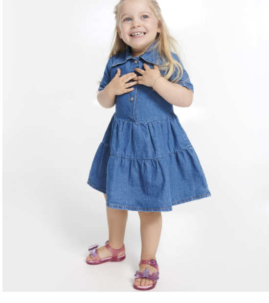 Mini Melissa fly Infantil Baby Rosa Glitter Rosa 3