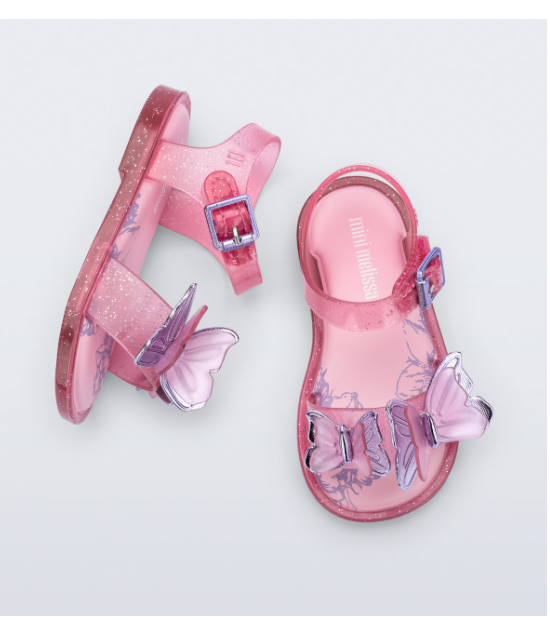 Mini Melissa fly Infantil Baby Rosa Glitter Rosa 4