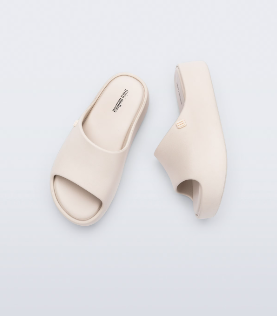 Mini Melissa Free Platform Slide Inf Bege Branco 3