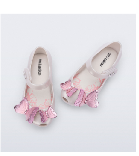 Mini Melissa Ultragirl Fly Baby Branco Perolado Branco 3