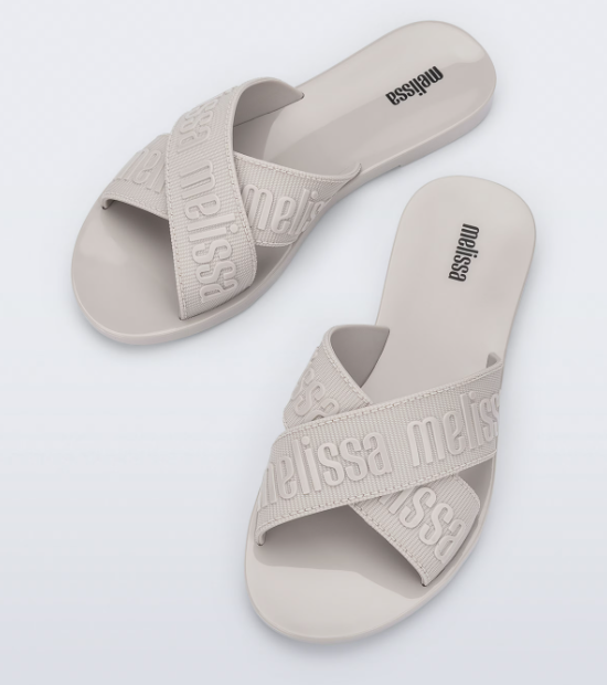 Melissa M-Lover Slide Bege Claro Branco 5