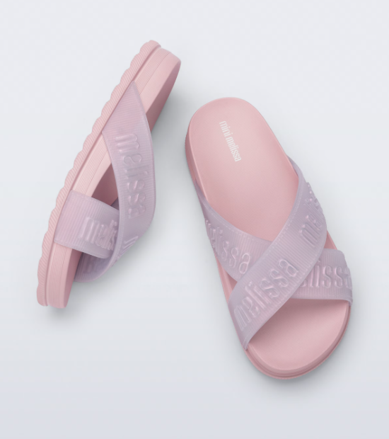 Mini Melissa Cozy Slide M-Lover II Infantil Rosa Perolado Rosa 4