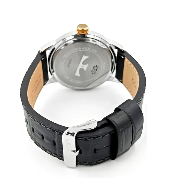 Relogio Analogico Caixa Aco Pulseira Couro Tech 20121500 Prata 6