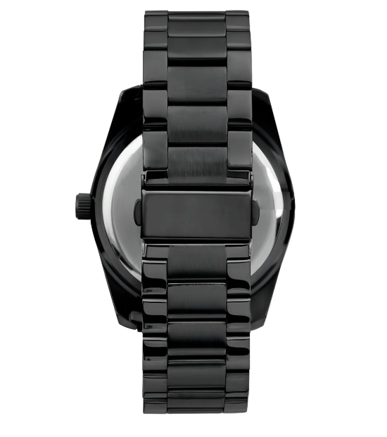 Relogio Analogico Caixa Metal E Pulseira Aco 25155233 Preto 3