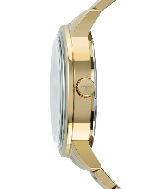 Relogio Analogico Caixa E Pulseira Aco Dourado Dourado 2