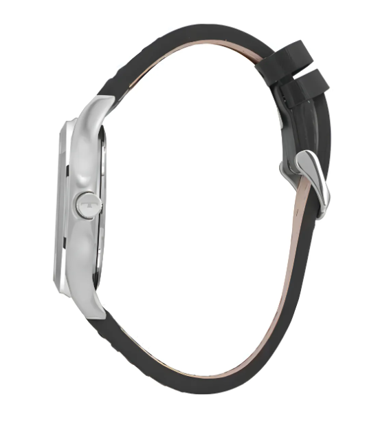 Relogio Analogico Caixa Aco E Pulseira Couro 23244069 Prata 7