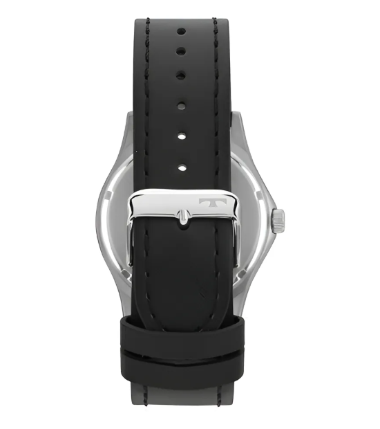 Relogio Analogico Caixa Aco E Pulseira Couro 23244069 Prata 9