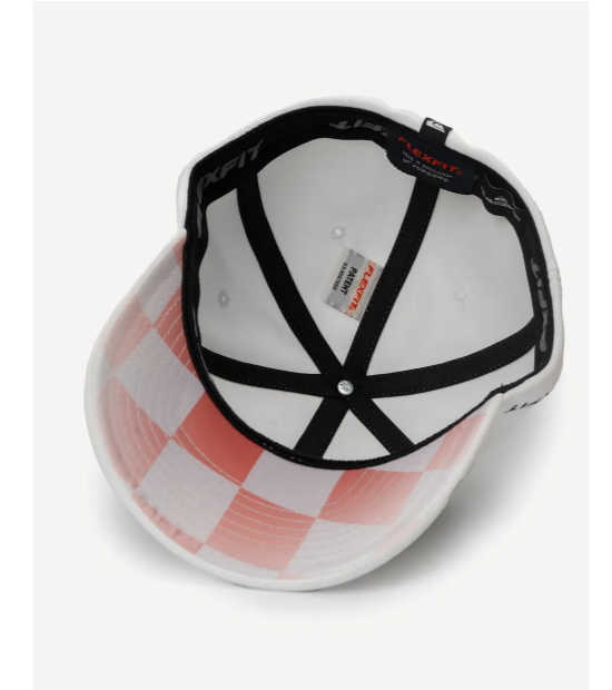 Bone Domed Logo Checker White P Branco 3