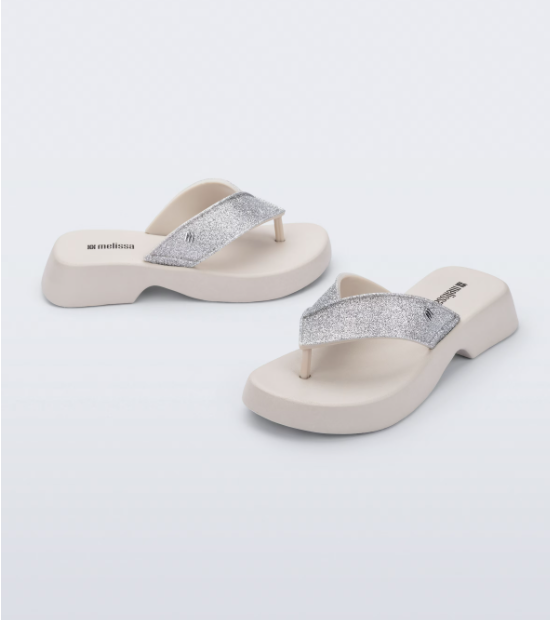 Melissa Flatform M-Lover Glitter Bege Claro Glitter Bege 2