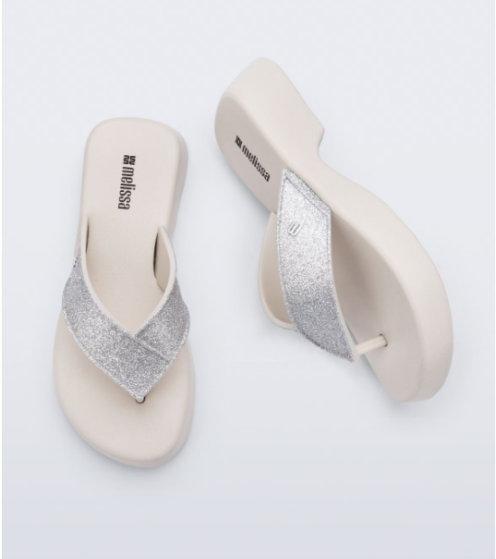 Melissa Flatform M-Lover Glitter Bege Claro Glitter Bege 3