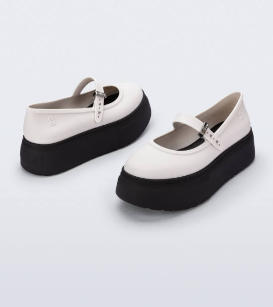 Melissa Soft Ballerina Platform Preto Branco Branco/Preto 2