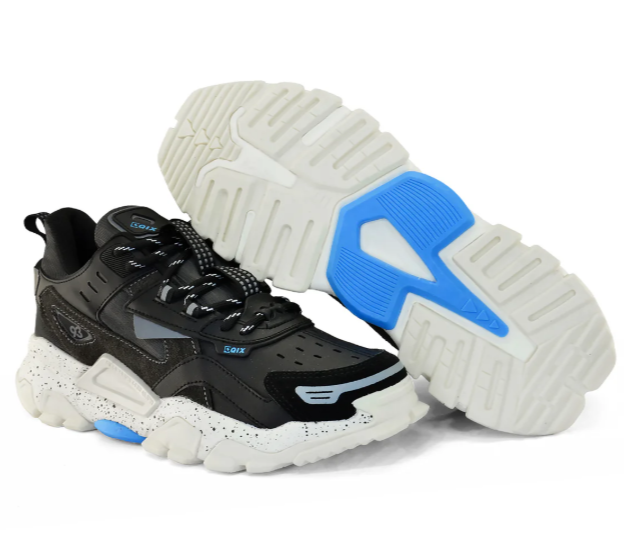 Tenis Masculino QIX Trek Sintetico Preto Grafite Preto 3