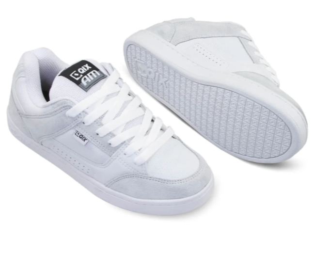 Tenis Masculino QIX em Camurca com Solado de Borracha Branco 3