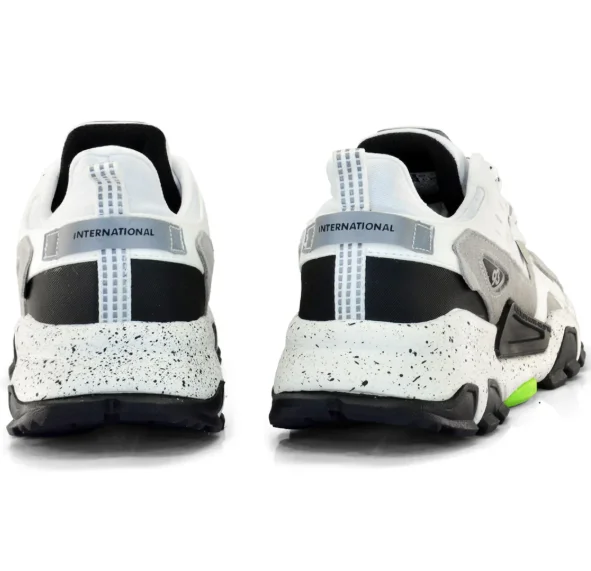 Tenis Masculino QIX Trek Sintetico Branco Cinza Branco 5