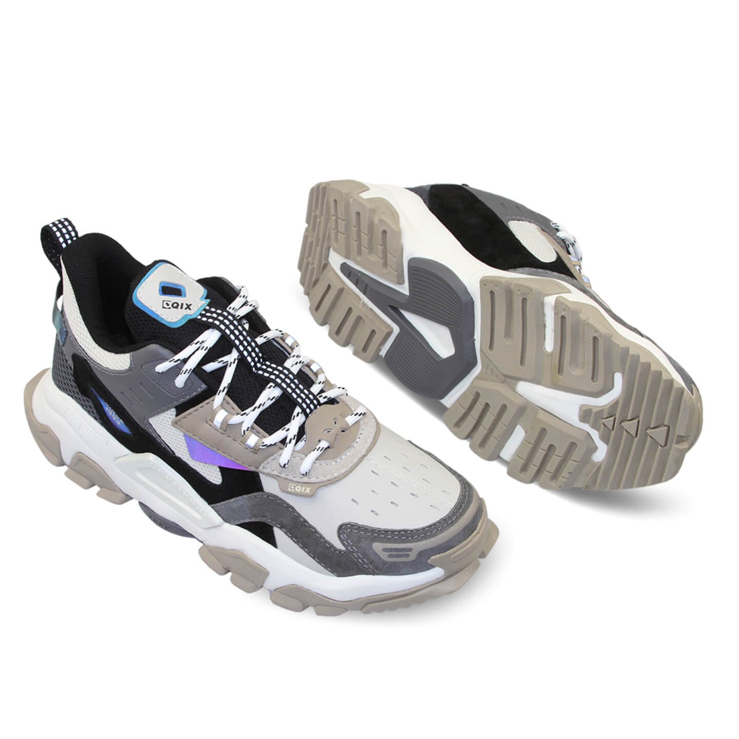 Tenis Qix Trek Urban Hiking - Bege e Grafite Bege 3