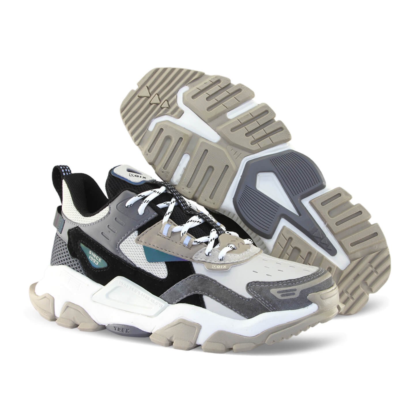 Tenis Qix Trek Urban Hiking - Bege e Grafite Bege 2