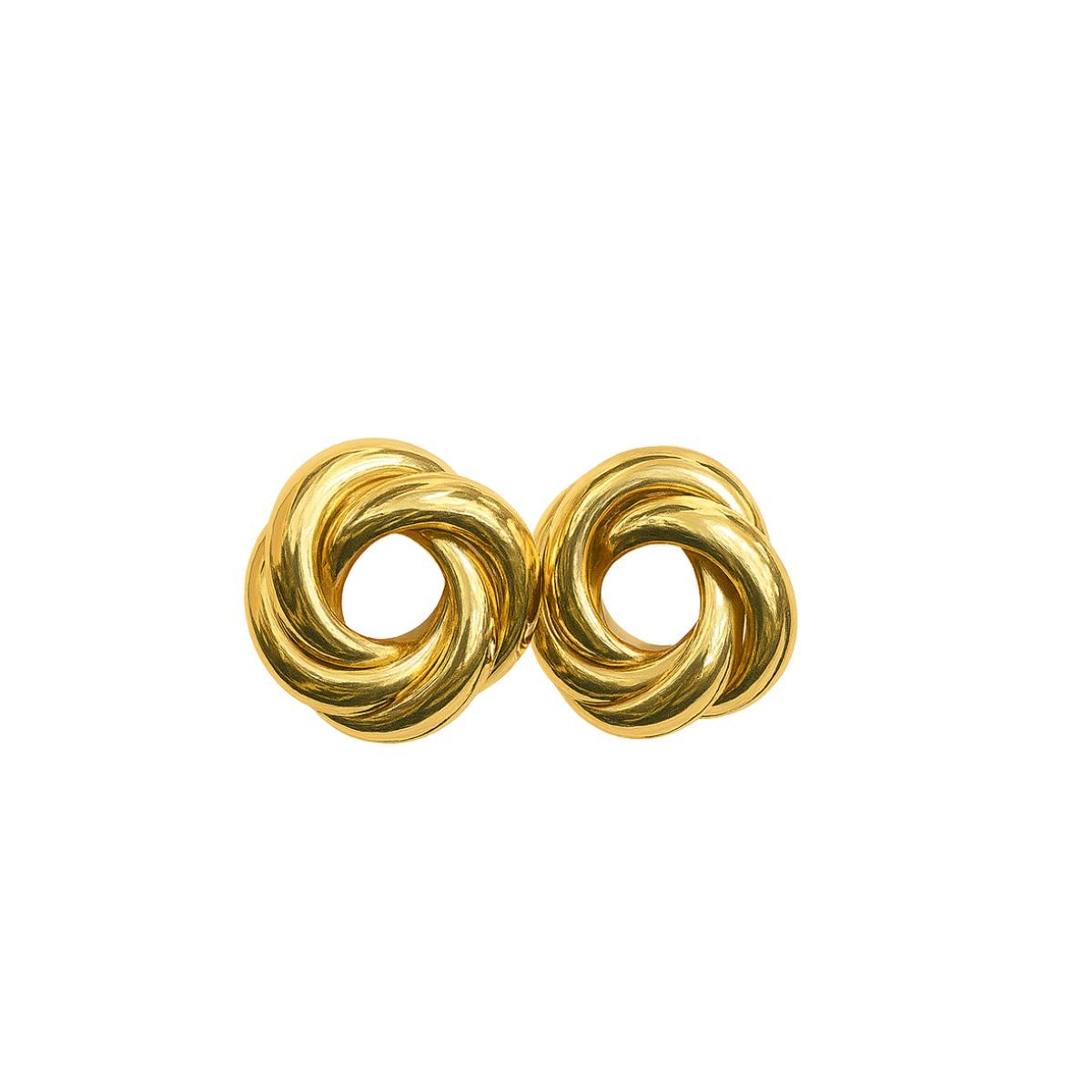 Brinco Vih Triny Nó Banhado a Ouro