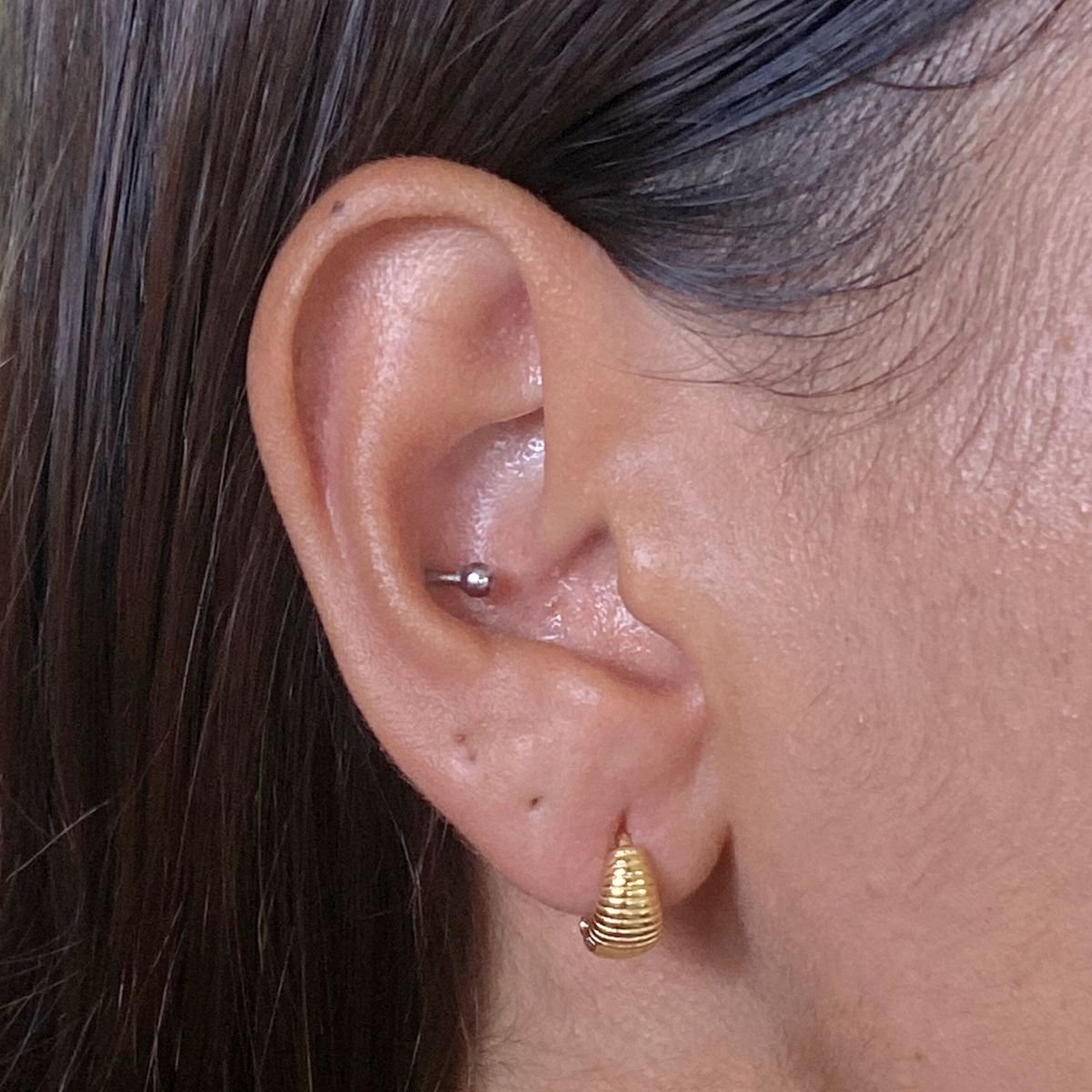 Brinco Argolinha Pequeno Banhado a Ouro Dourado 3