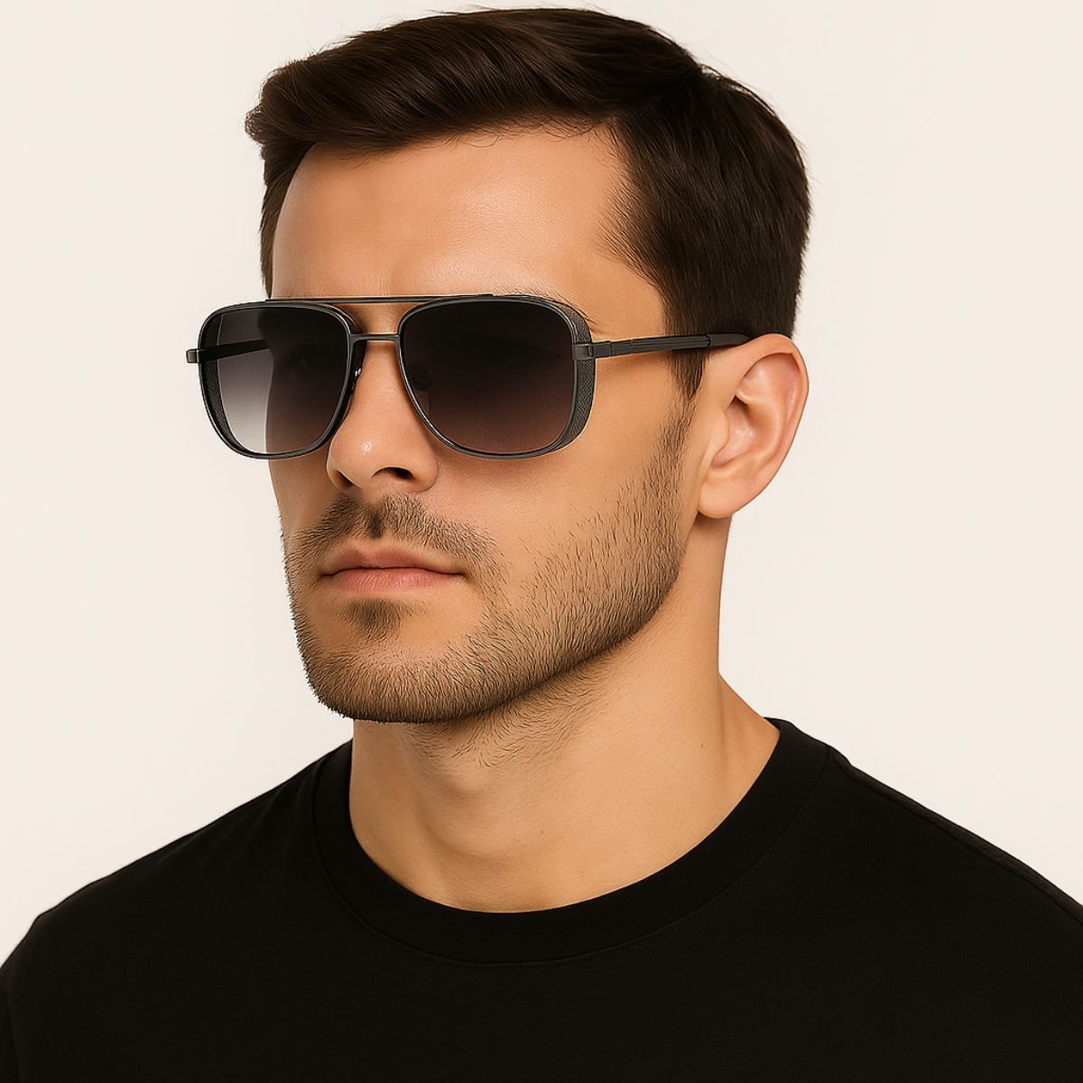 Óculos de Sol Grafite Lente Cinza Escura UV400 Preto 4