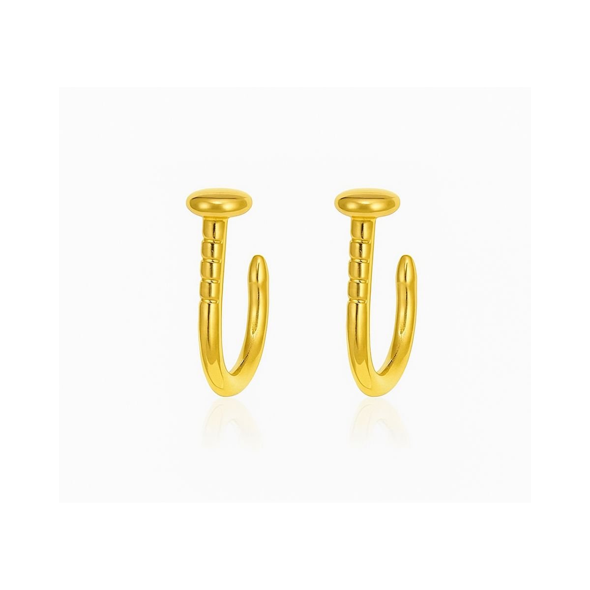 Brinco Anzol Banhada a Ouro