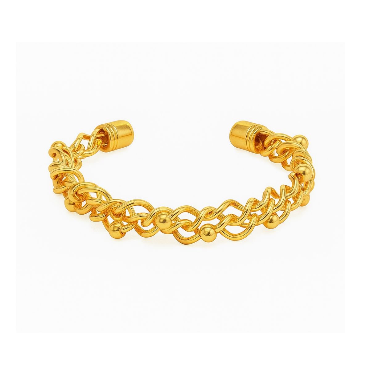 Bracelete Bolinhas Banhada a Ouro