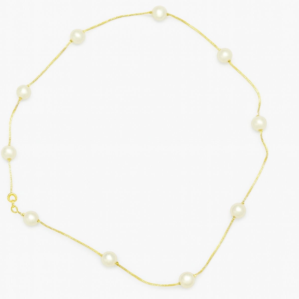 Colar Dourado com Pérolas ? Elegância Clássica e Delicada Vih Triny