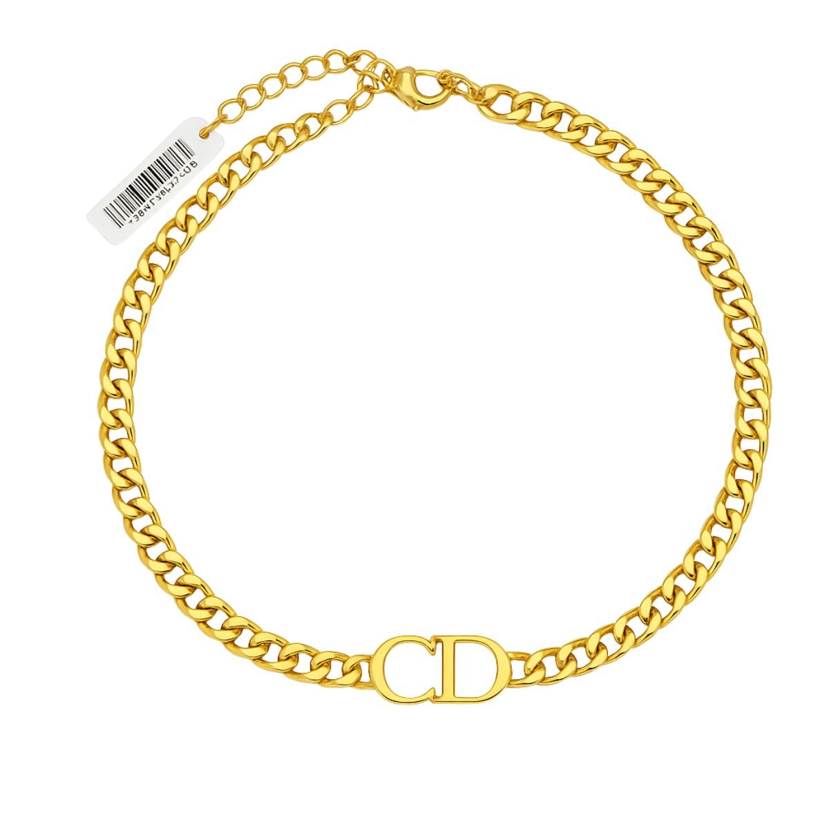 Colar Gargantilha Vih Triny CD Grossa Banhada a Ouro