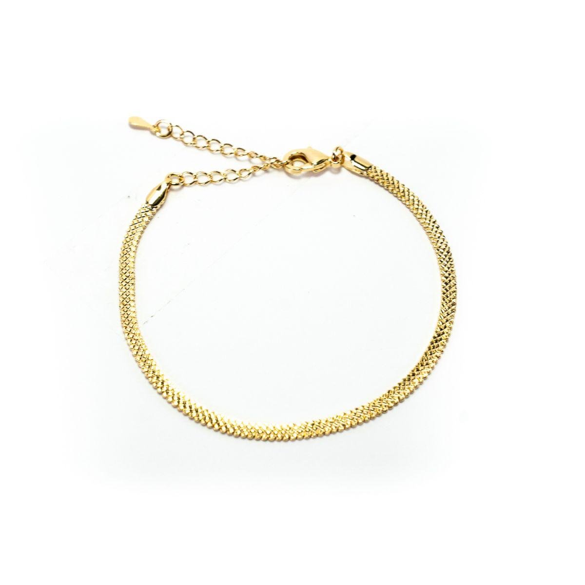 Pulseira Bracelete Feminino Semi Joia Banhado a Ouro Dourado 2