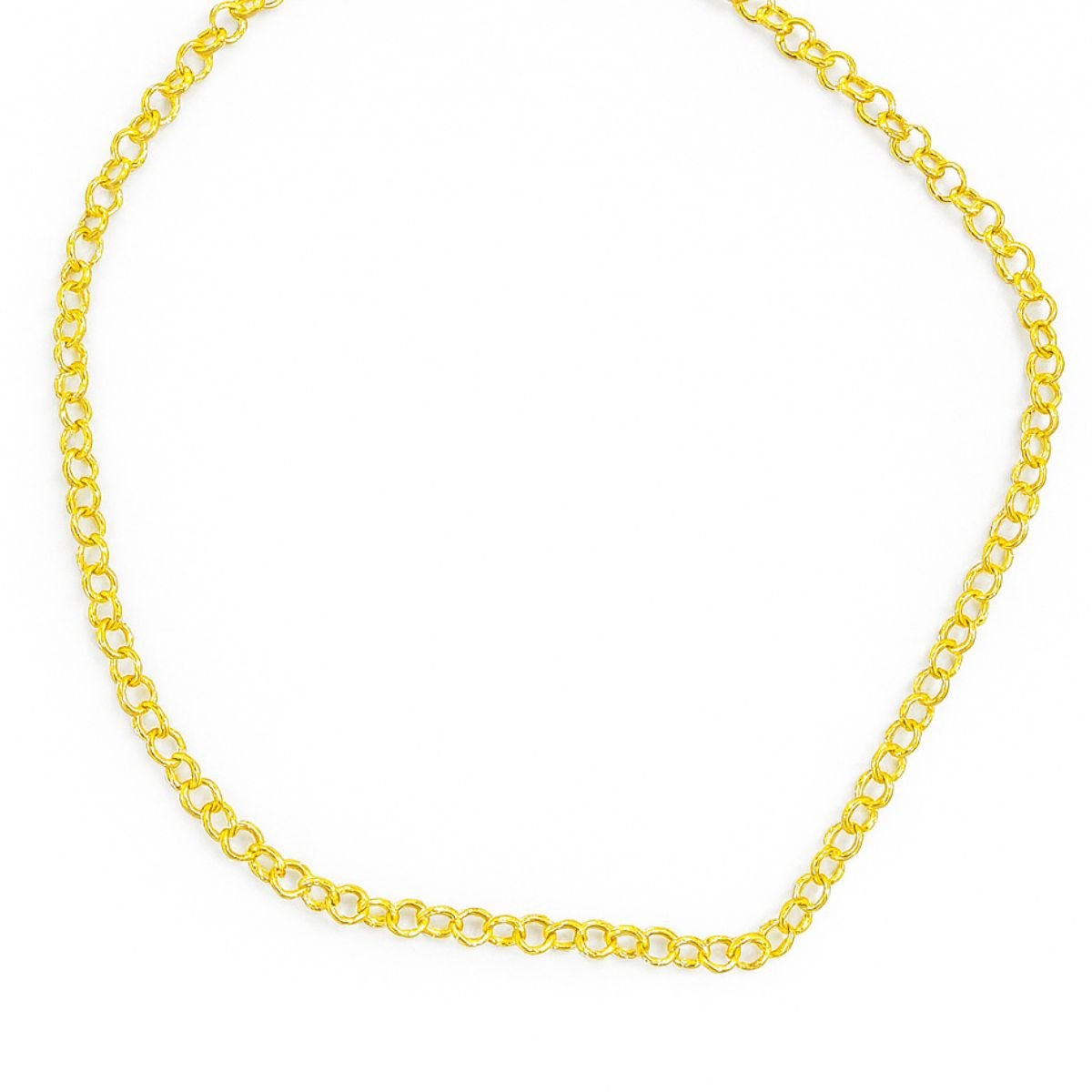 Colar Gargantilha Vih Triny Banhado a Ouro Elo Português