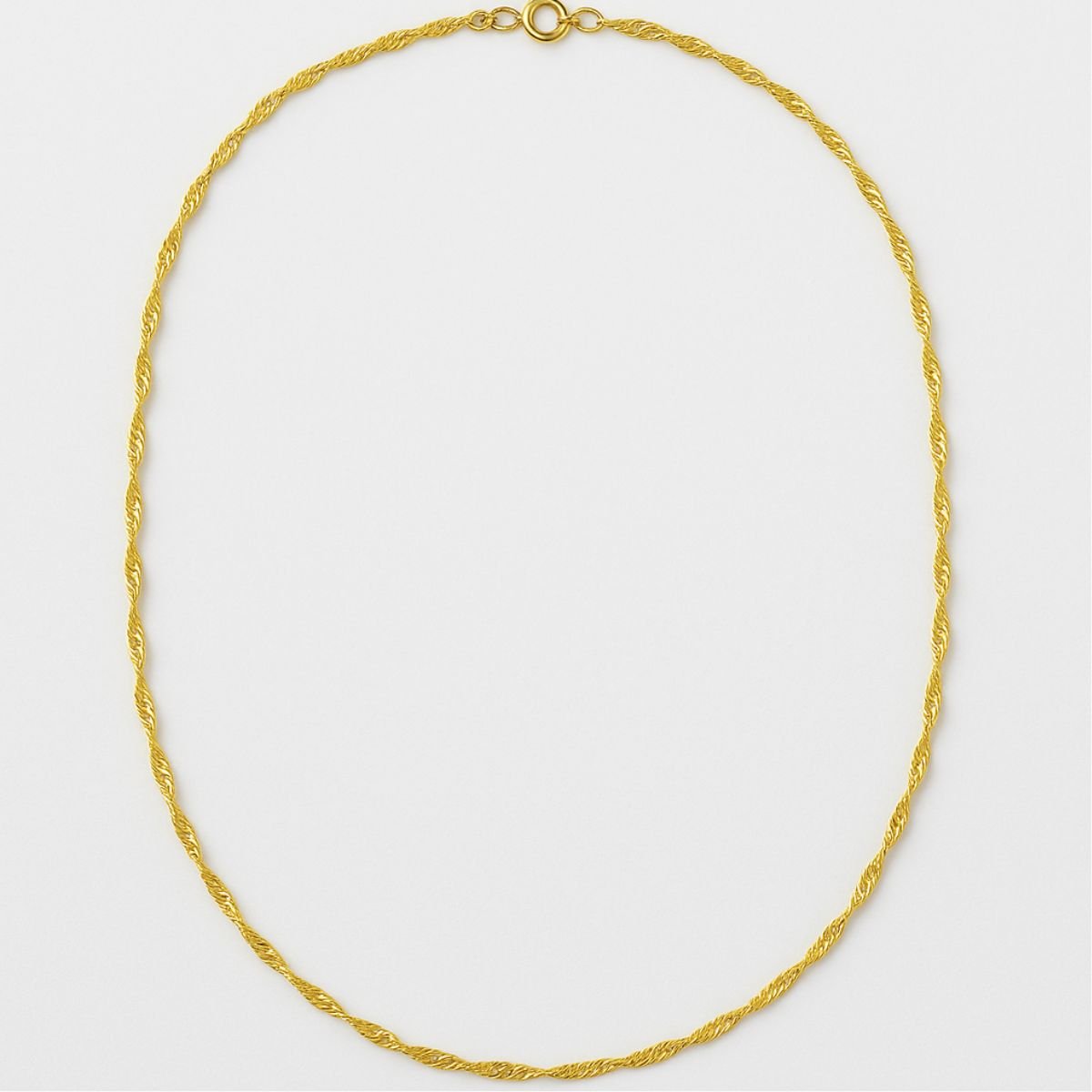 Colar Dourado Trançado Corrente Torcida Feminina Vih Triny