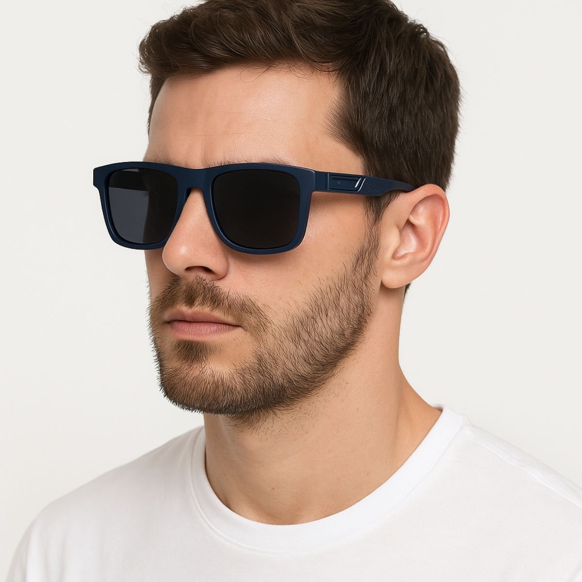 Óculos Masculino Azul Marinho Premium Lente Preta UV Azul Marinho 3