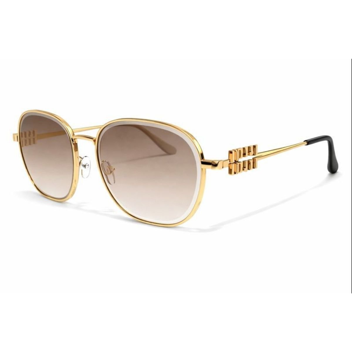 Óculos de Sol Feminino Luxo Base Metal Detalhe Miumiu