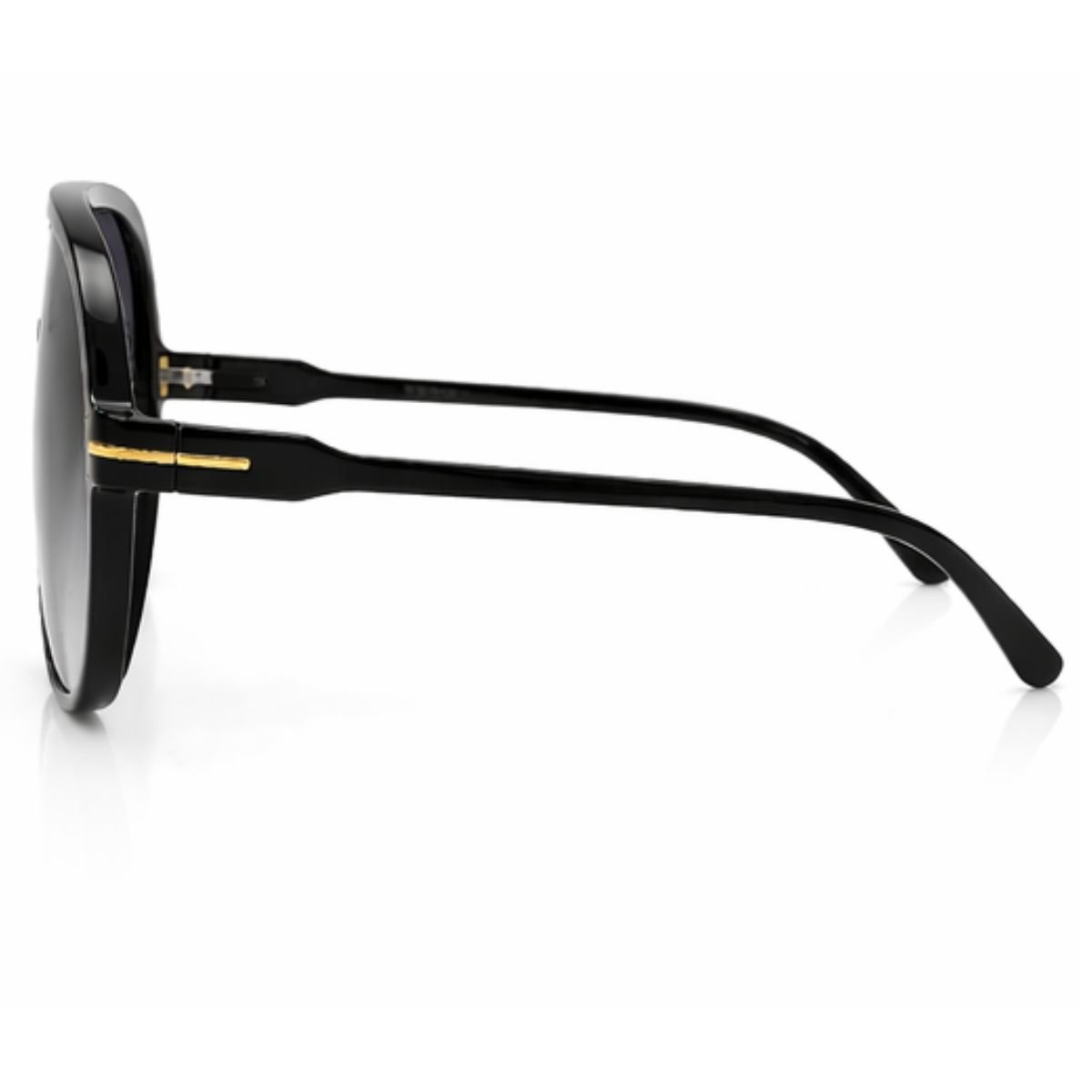 Óculos de Sol Oversized Aviador Premium Tendência Preto 2