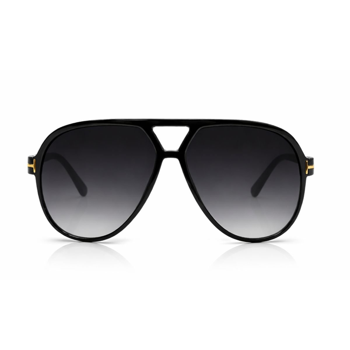 Óculos de Sol Oversized Aviador Premium Tendência Preto 3