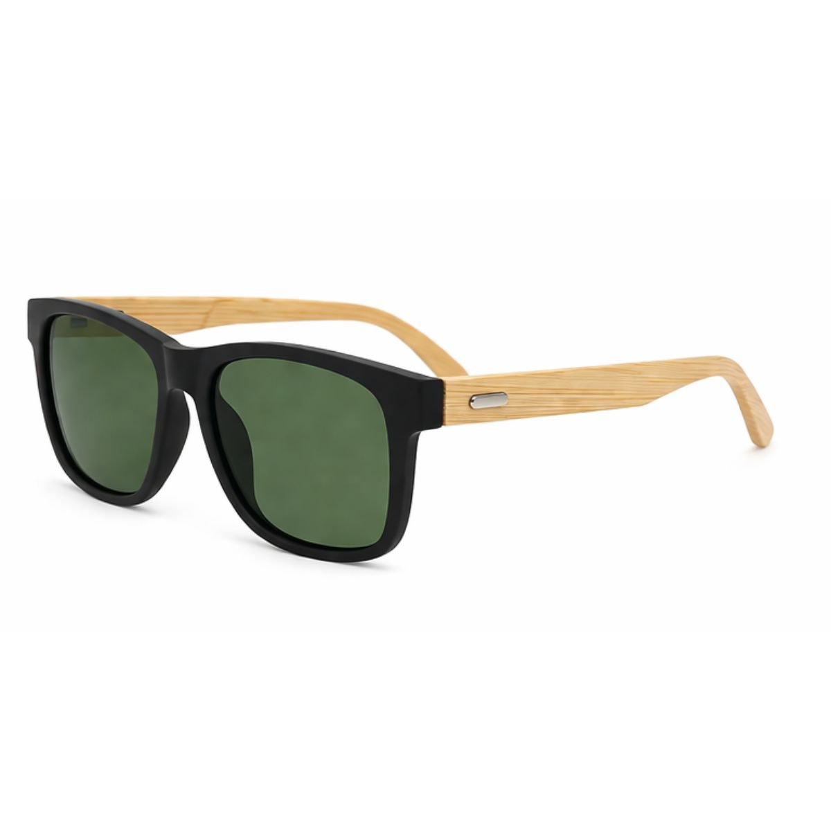 Óculos de Sol Masculino Polarizado Quadrado Madeira UV400 Premium