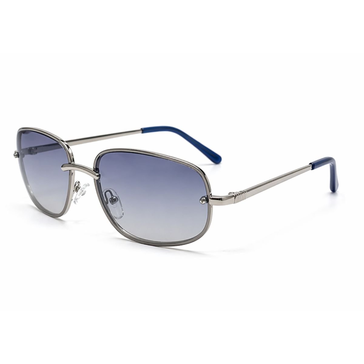Óculos de Sol Retrô Virginia Metal Dourado Vintage Premium UV400 Azul 2