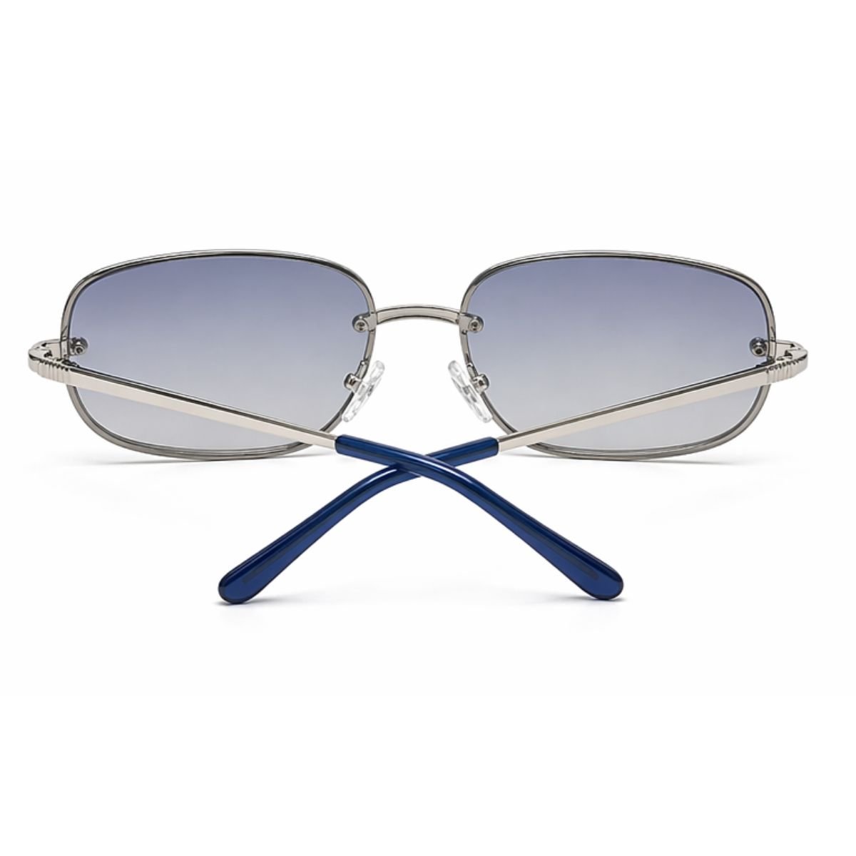 Óculos de Sol Retrô Virginia Metal Dourado Vintage Premium UV400 Azul 3