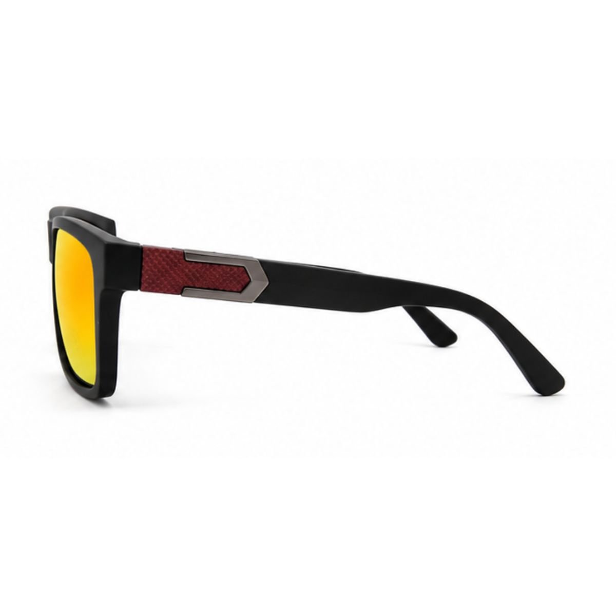 Óculos de Sol Quadrado Masculino Polarizado UV400 Premium Preto 2
