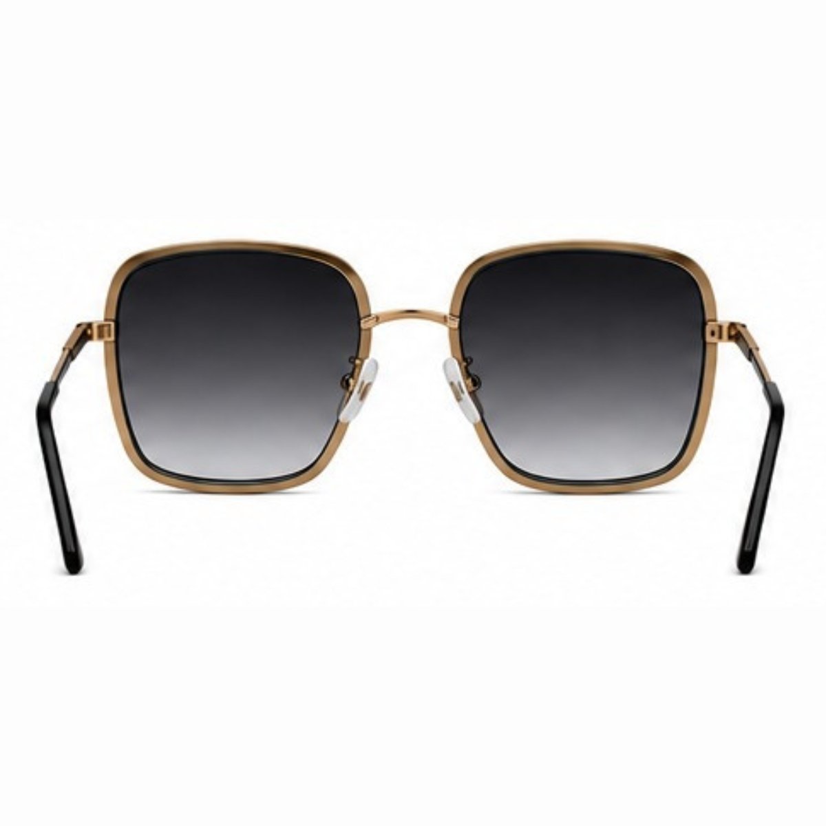 Óculos de Sol Masculino e Feminino Aviador Quadrado Preto 2