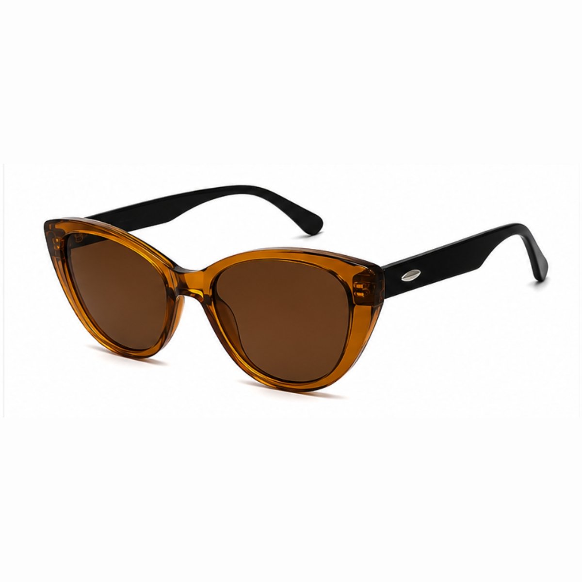 Óculos de Sol Feminino Gatinho UV400 Fashion Casual Elegante Premium Marrom 3