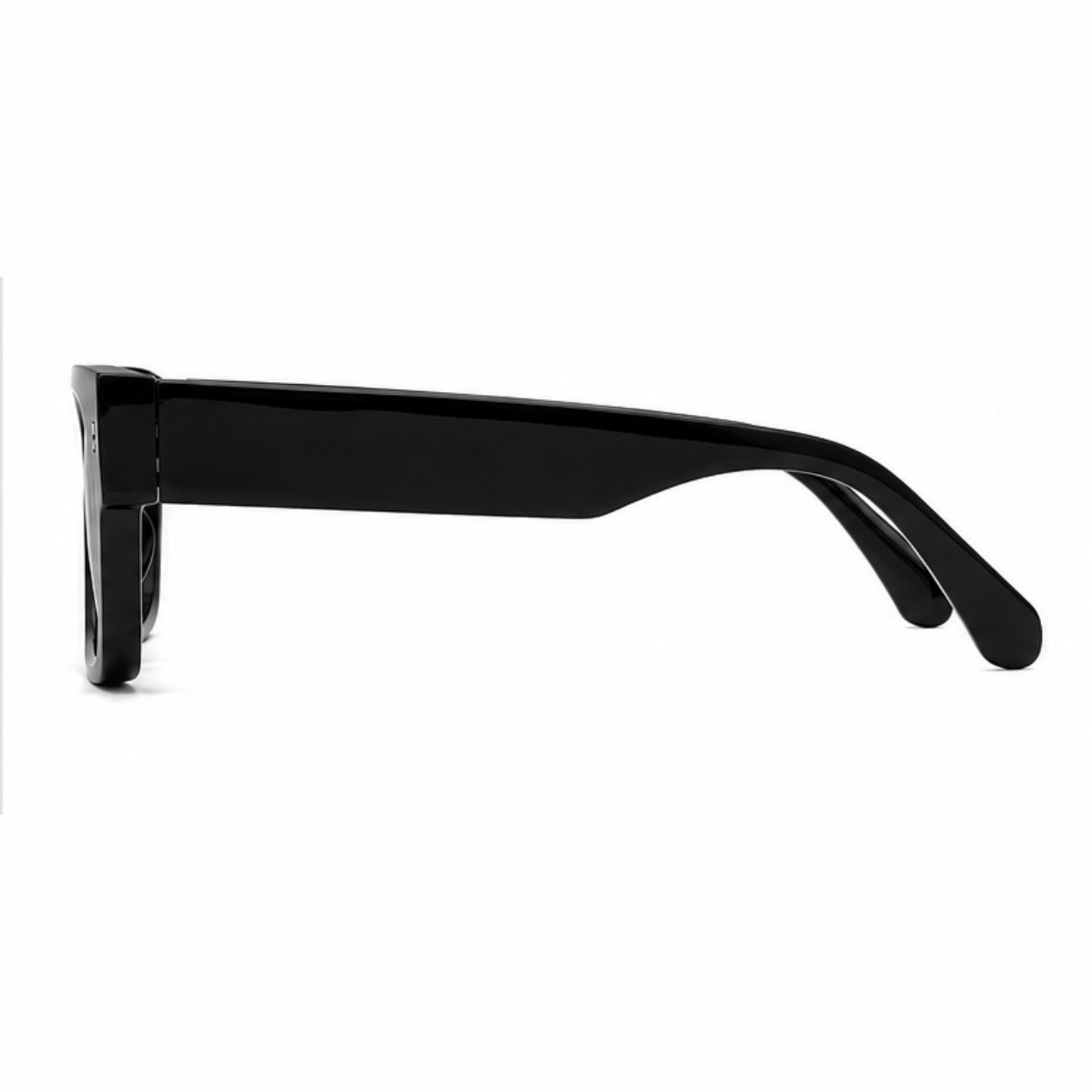 Óculos de Sol Polarizado UV400 Quadrado Premium Unissex Casual Preto 2