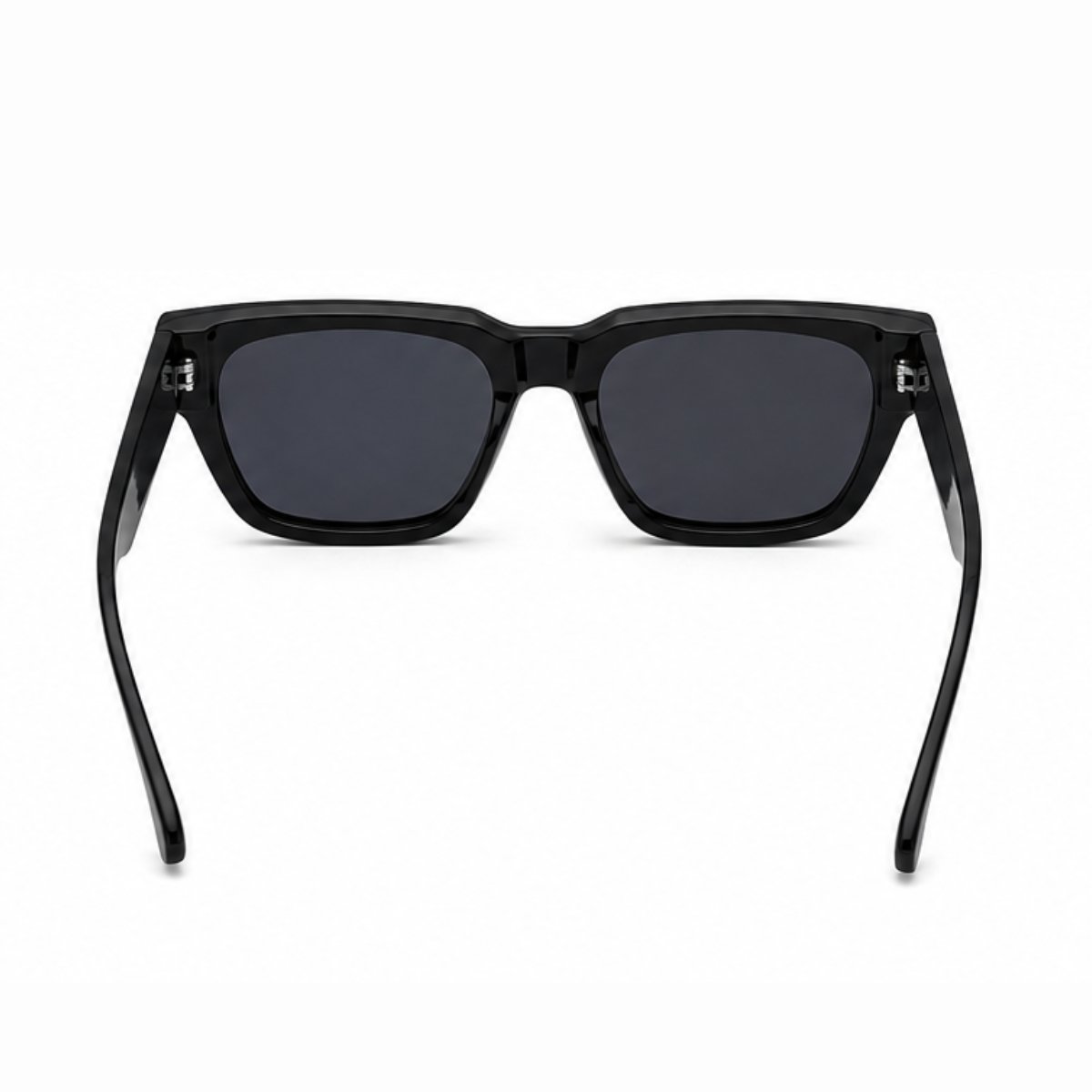 Óculos de Sol Polarizado UV400 Quadrado Premium Unissex Casual Preto 4