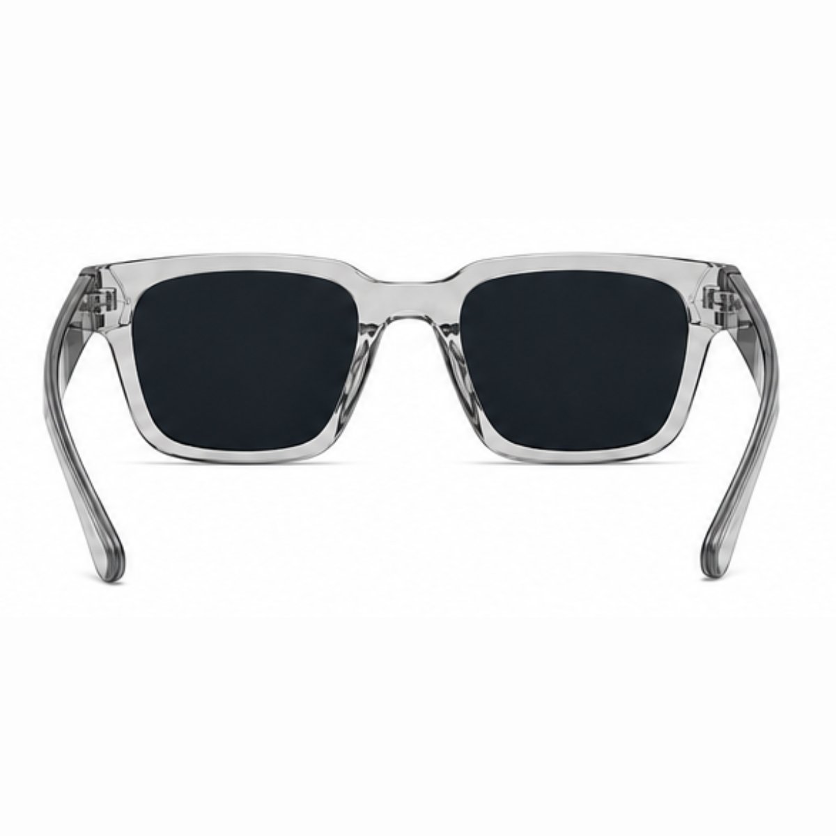 Óculos de Sol Polarizado UV400 Quadrado Premium Unissex Casual Cinza 2
