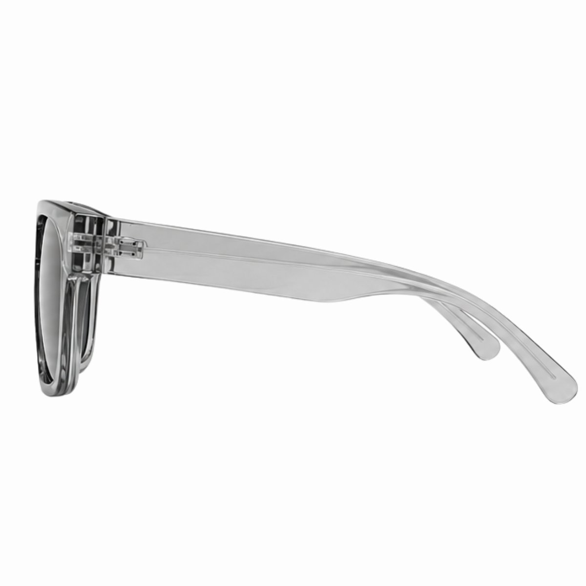 Óculos de Sol Polarizado UV400 Quadrado Premium Unissex Casual Cinza 5