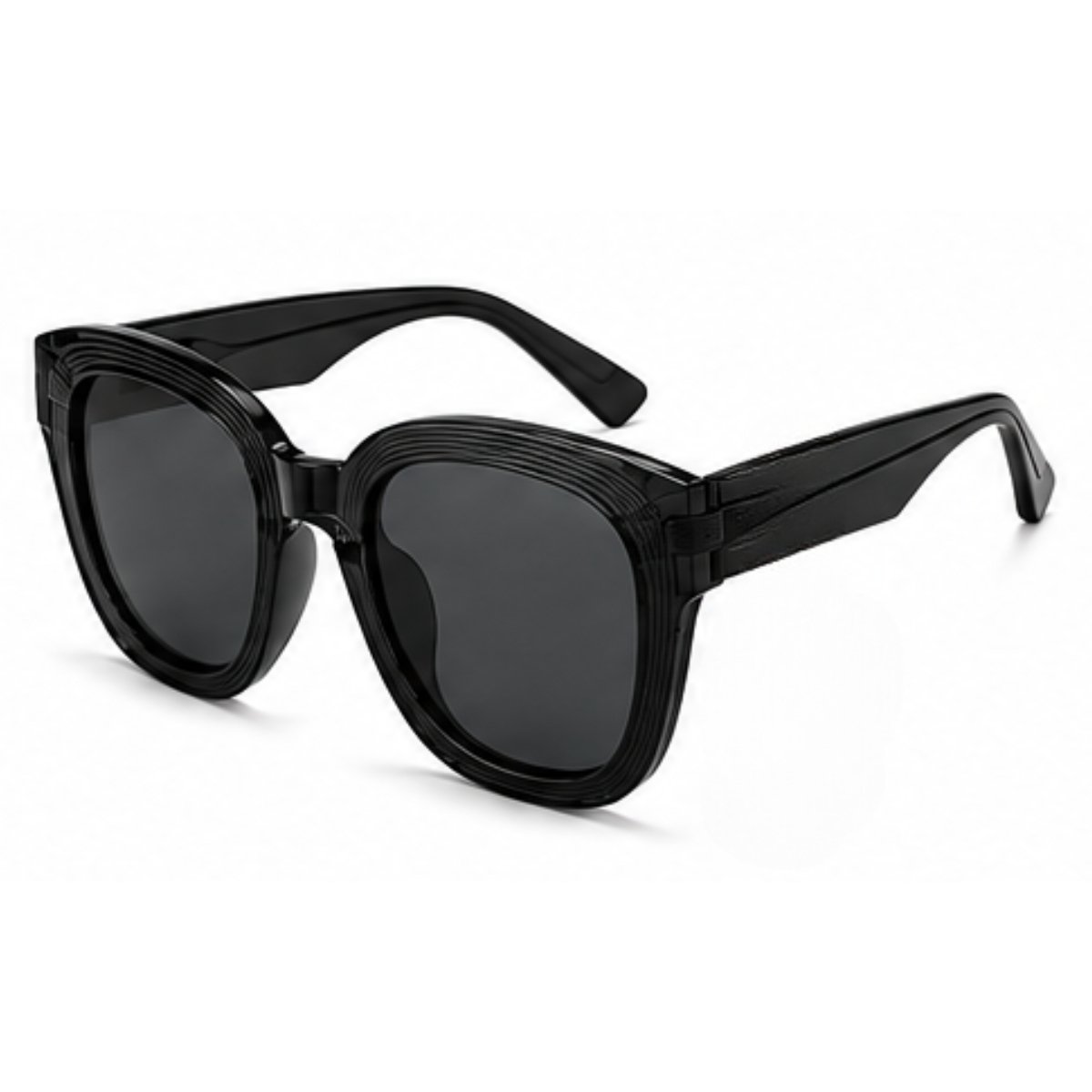 Óculos de Sol Oversize Fashion Moderno Proteção UV400 Preto 3